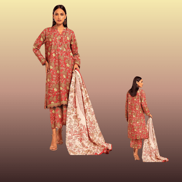 Taana Baana – Printed Fancy Viscose 3-Piece Suit (TB-4305)