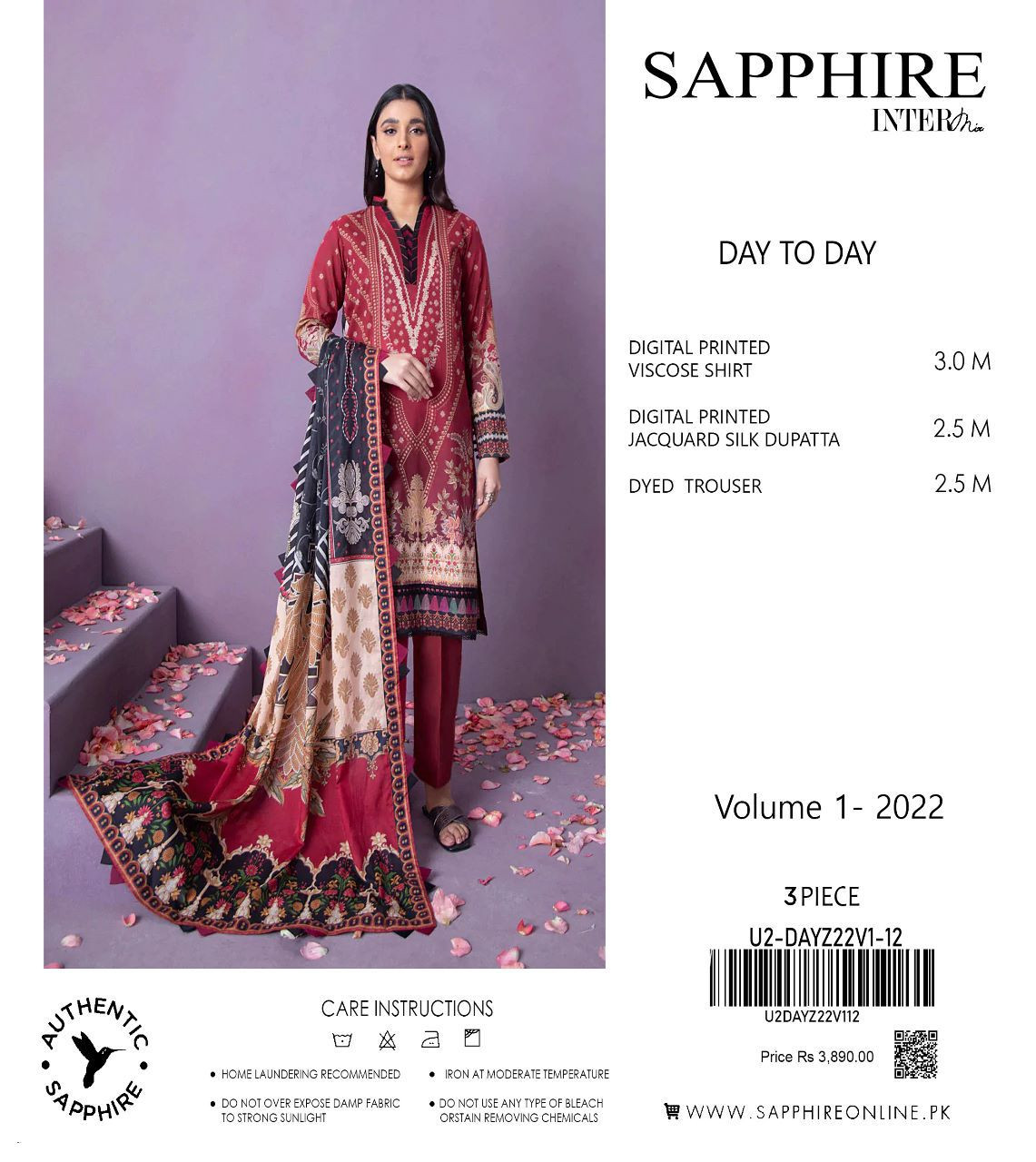 Digital Printed Viscose 3-Piece Collection – 16 Designs Set